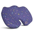 thumbnail image 1 of Premium Polka Pattern Memory Foam Seat Cushion Ergonomic Chair Pad for Office Chair, Car, Airplane & Bleachers Sciatica, Tailbone Hip & Back Pain Relief - Chair Cushion for Long Office Workers., 1 of 5