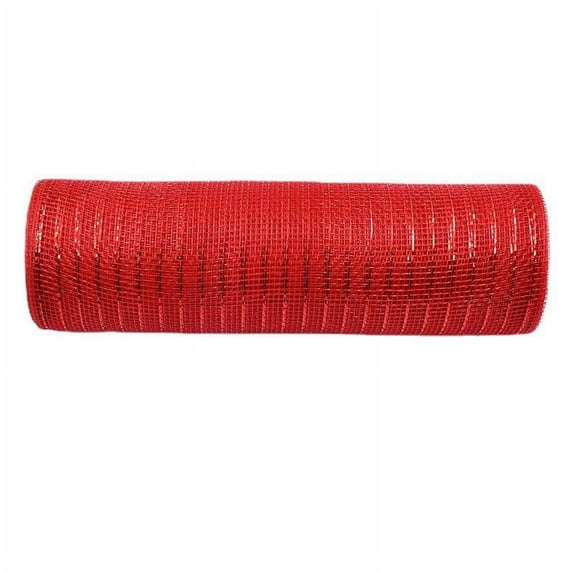 Premium Poly Mesh Ribbon With Foil, Flexible Lightweight Waterproof Reusable, 10 Inch Width 30 Feet Length For Wreaths Swags Bows Wrapping Decorating*