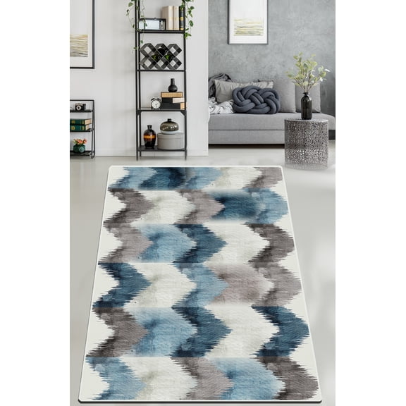 Premium Polyester Area Rug, 31.5 x 47.2 inches | 100% Antibacterial, Non-Slip Underside, 0.4 inch Pile Height | Machine Washable, Easy Care |