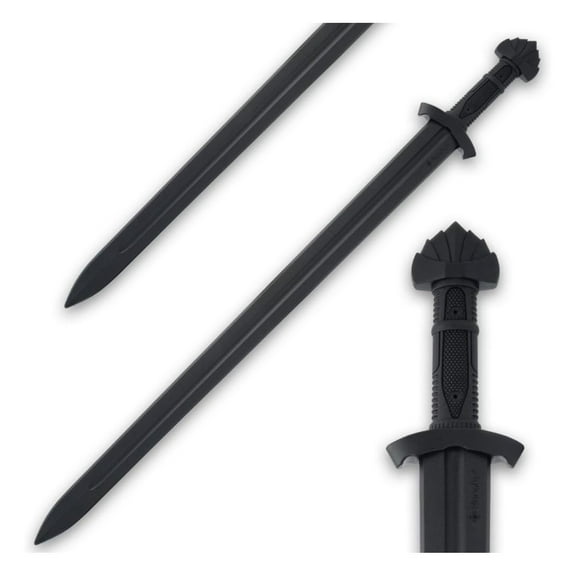 Premium Polypropylene Training Viking Sword Practice | Virtually Unbreakable | Textured Handle | 38.5" Overall Length