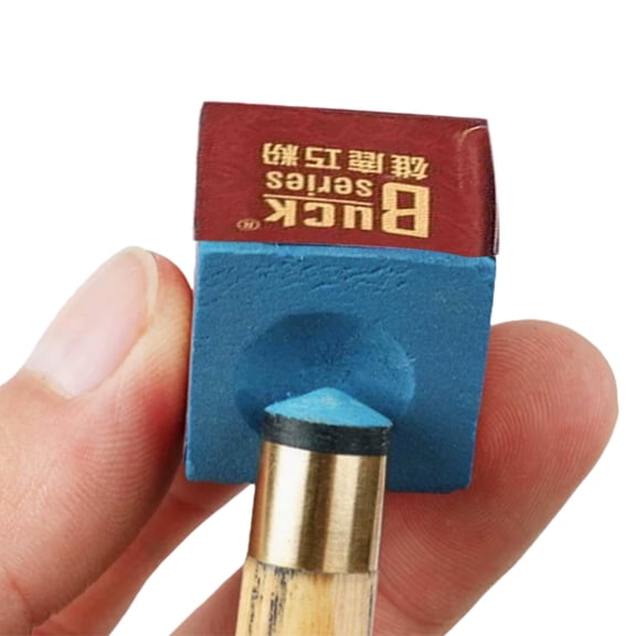Premium Pool Cue Chalk, 2 Pack 0.9" Blue Cube for Billiard Stick Tip – High-Density, Less Mess, Improved Grip & Spin, By Preplabs