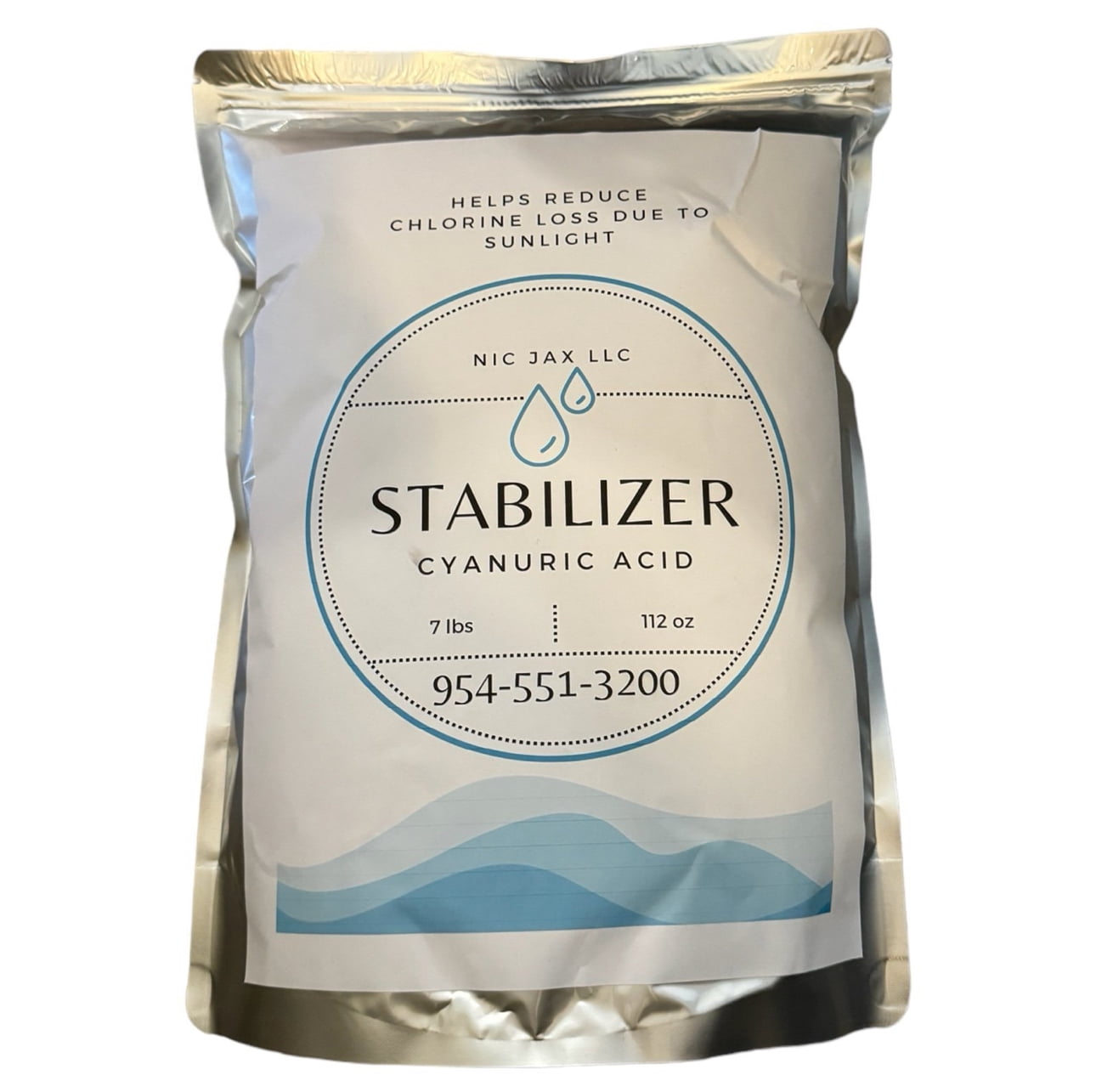 Premium Pool Stabilizer CYA Cyanuric Acid, 7 lbs Bag