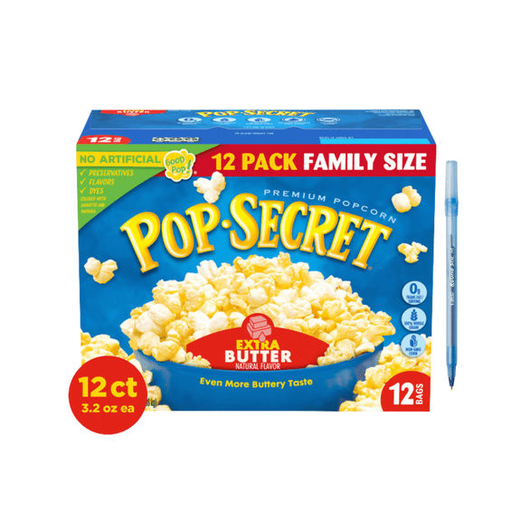 Premium Popcorn Extra Butter 12 Count 3.2 oz
