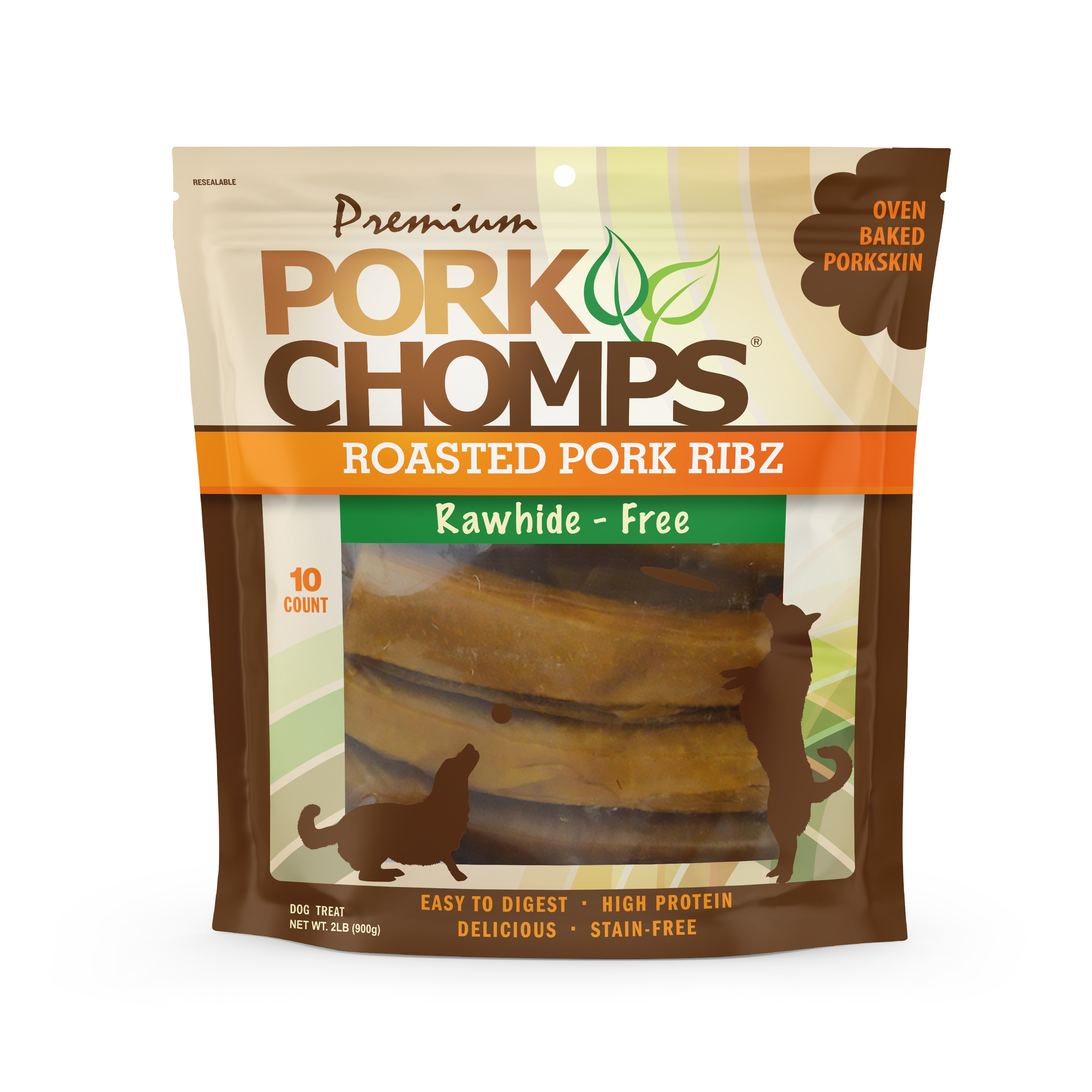 Premium Pork Chomps Roasted Pork Ribs, Rawhide-Free, 10 Count - Walmart.com