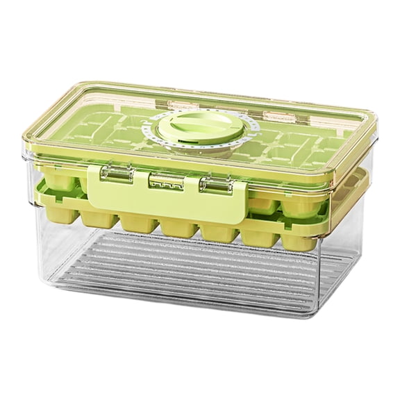 Premium Portable Ice Storage Box with Transparent Lid, Ice Compartment and Molds for Efficient Home and Outdoor Refreshment