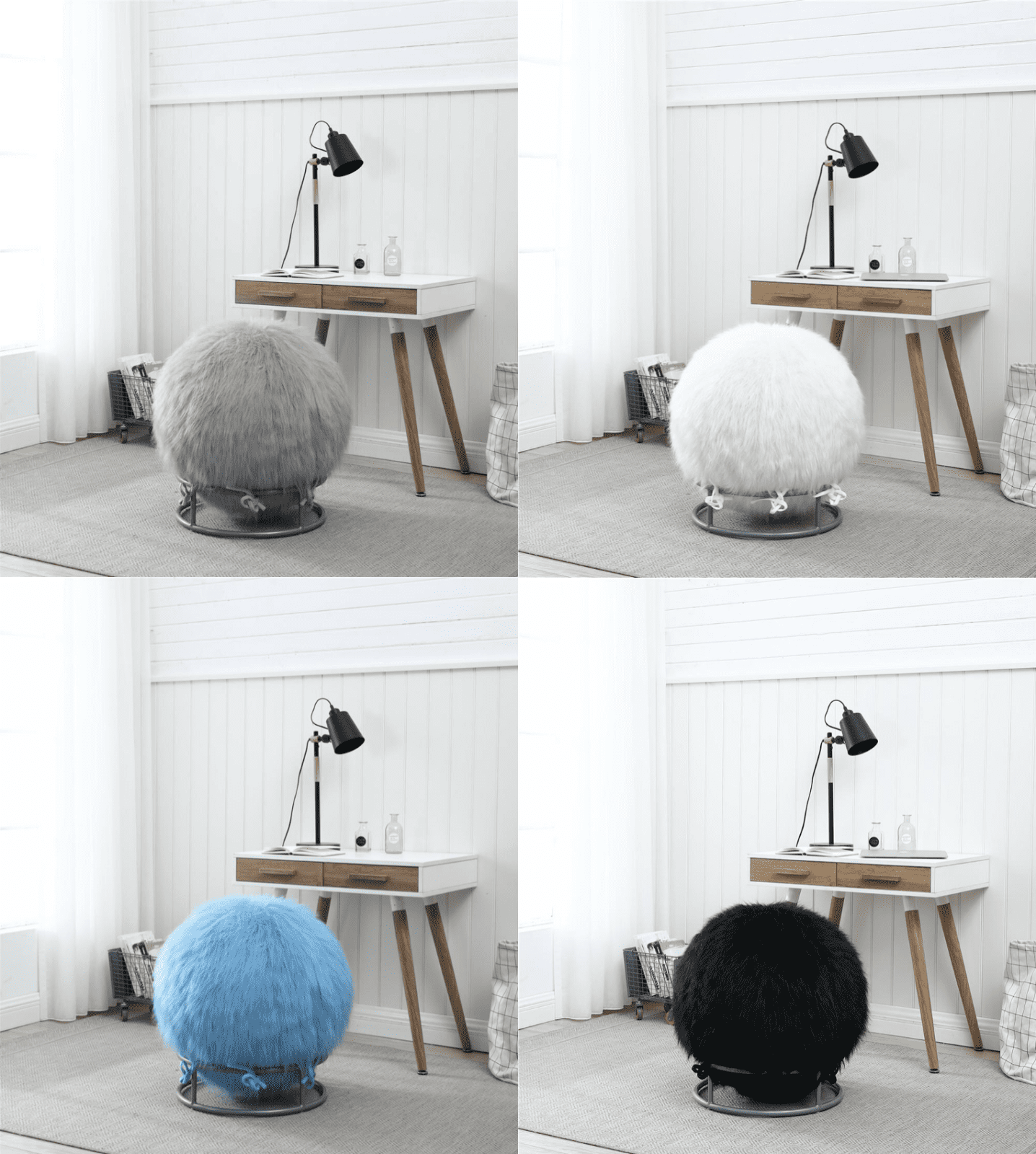 Furry yoga outlet ball chair