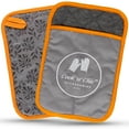 thumbnail image 1 of Premium Pot Holders - 500°F Heat Resistant - Non Slip Textured Silicone Grip - Washable Mittens for Cooking Baking - Flexible Soft Terry Cloth Cotton Lining - Set of 2 by Cook'n'Chic, 1 of 7