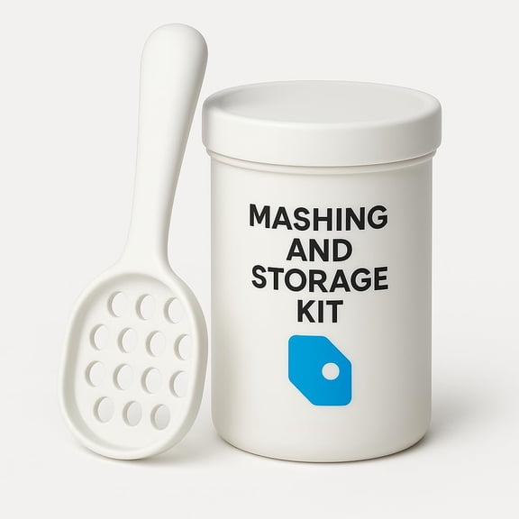 Premium Potato Mash & Store Set Heavy Duty Kitchen Tool for Effortless Mashing & Convenient Food Storage Durable Stainless Steel Masher with Large 1 LB+ Container Perfect for Potatoes, Vegetabl