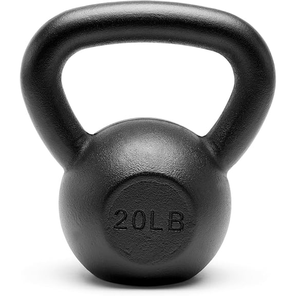 Premium Powder Coated Solid Cast Iron Kettlebell Weights 5, 10, 15, 20, 25, 30