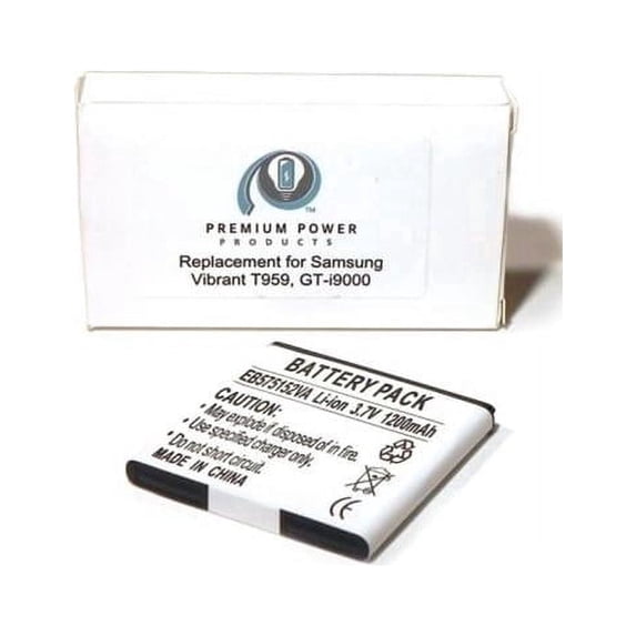 P Premium Power Products Phone Battery replaces EB575152VA for Samsung Vibrant T959, Captivate i897, Epic 4G, Focus i917 , Galaxy S 4G, Galaxy S 4G T959V, Galaxy S i9000