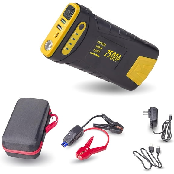 Premium Power Pack 2500 AMP 12V Portable Battery and Electronic Charger