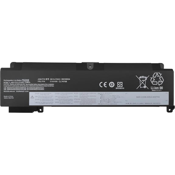 Laptop Battery for Lenovo ThinkPad T470s; Lenovo ThinkPad 460s; Lenovo ThinkPad T460s 20F9005DUS; Le
