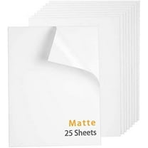 Premium Printable Vinyl for Inkjet Printer-20 Matte Sticker Paper  Waterproof 8.5 x 11 White Labels