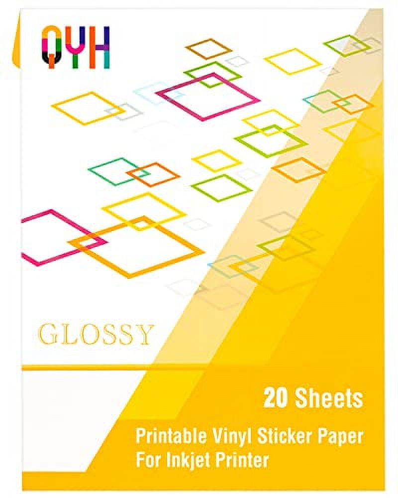 Koala Paper 45 Sheets Inkjet Clear Printable Waterproof Vinyl Sticker Paper 8.5x11 Crafts