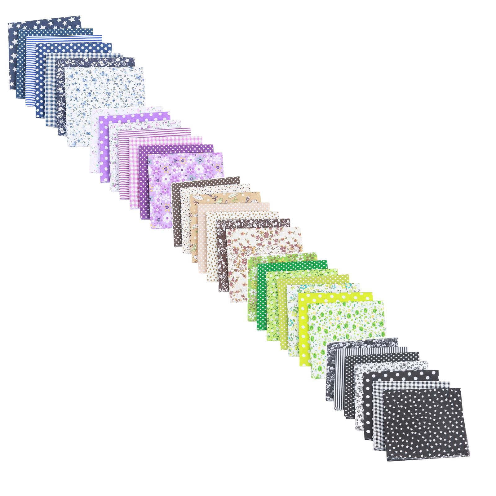 Premium Printed Cotton Fabric Bundle for Quilting and Sewing Projects Soft Craft Material Squares Perfect for Patchwork DIY Handmade Quilters Hobbyists 50x50cm