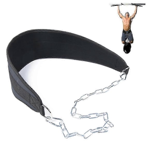 Premium Pull Up Weight Lifting Belt With Chain Steel Weighted Chain For Pull Weight Lifting Exercise Fitness Equipment Weight Belt
