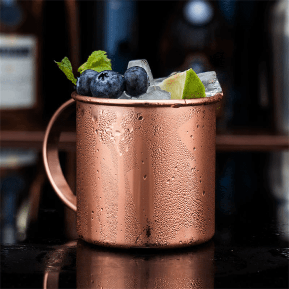Premium Pure Copper Straight Body Mug Cup For Water Coffee Beer Cold Drinks Handmade Rustic Finish