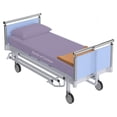 thumbnail image 1 of Premium Pure Cotton 3 PC's Hospital Bed Sheet Set - Hospital Bed Flat Fitted Sheets- 100% Egyptian Cotton 1000 TC Hospital Sheets - Hospital Fitted Sheets Upto 10-12" Drop (Lilac Solid, 36x84"), 1 of 3