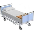 thumbnail image 1 of Premium Pure Cotton 3 PC's Hospital Bed Sheet Set - Hospital Bed Flat Fitted Sheets - 100% Egyptian Cotton 1000 TC Hospital Sheets - Hospital Fitted Sheets Upto 10 - 12" Drop (White Solid, Twin XL), 1 of 3