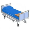 thumbnail image 1 of Premium Pure Cotton 3 PC's Hospital Bed Sheet Set - Hospital Bed Flat Fitted Sheets - 100% Egyptian Cotton 400 TC Hospital Sheets - Hospital Fitted Sheets Upto 6-8" Drop (Egyptian Blue Solid, Twin XL), 1 of 3