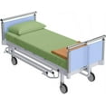 thumbnail image 1 of Premium Pure Cotton 3 PC's Hospital Bed Sheet Set - Hospital Bed Flat Fitted Sheets - 100% Egyptian Cotton 600 TC Hospital Sheets - Hospital Fitted Sheets Upto 10 - 12" Drop (Sage Solid, Twin XL), 1 of 3