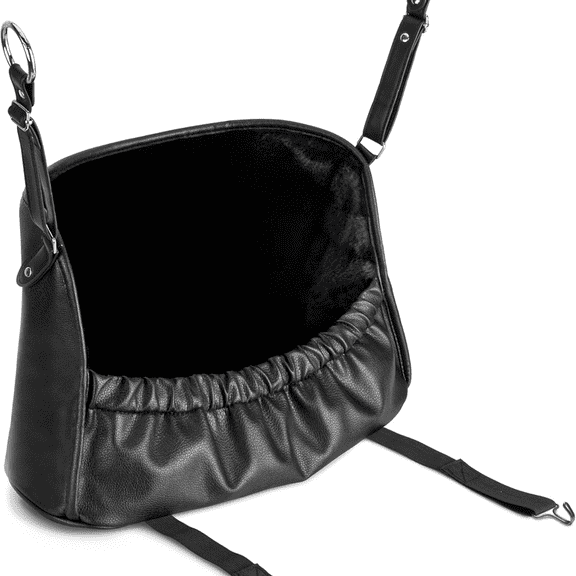 Premium Purse Holder for Car – 1 Compartment Midsize Front Seat Storage Barrier – Elegant Faux Leather & Fur Car Handbag Holder – Automotive Consoles & Organizers