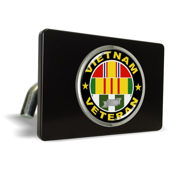 Veterans - Metal Trailer/Tow Hitch Cover with Emblem - 5 VAR