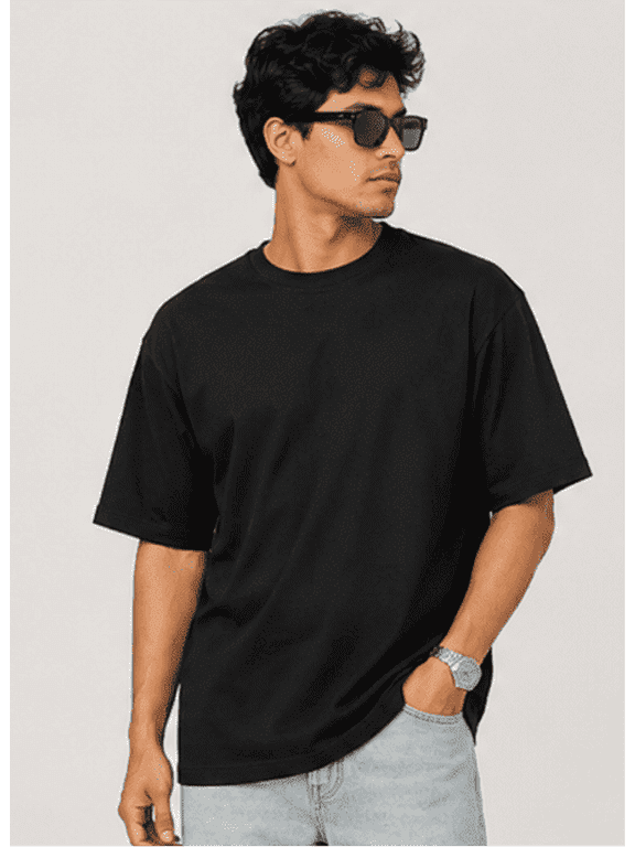 Cotton Terry Half Sleeve T-Shirt for Men – Soft, Durable & Comfortable Regular Fit Casual Round Neck Tee