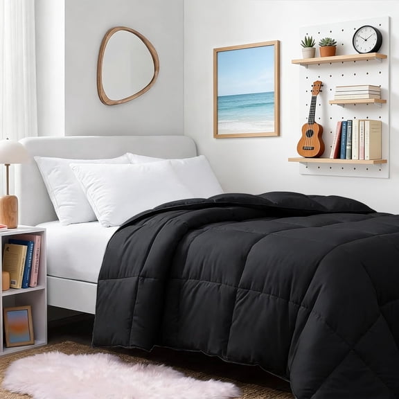 Premium Queen Comforter All Season Breathable White Comforter Soft 4D Spiral Fiber Quilted Down Alternative Duvet Insert with Corner Tabs Luxury Hotel Style (88"x88")