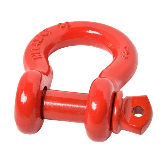 Premium RED D-Ring 3/4" Bow Shackle w 7/8" Screw Pin 10500 LB Capacity Jeep CJ