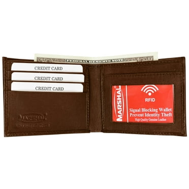 Premium RFID Blocking Men's Genuine Lamb Leather Slim ID Card Holder Bifold Wallet RFID 1160 BOX (C)