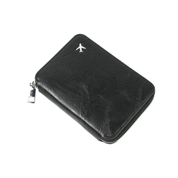 Premium RFID Blocking Passport Holder Wallet - Travel Essentials Pouch for Men & Women, Leather Cloth Zipper Closure, Secure ID Credit Card Organizer for Airplane Trips