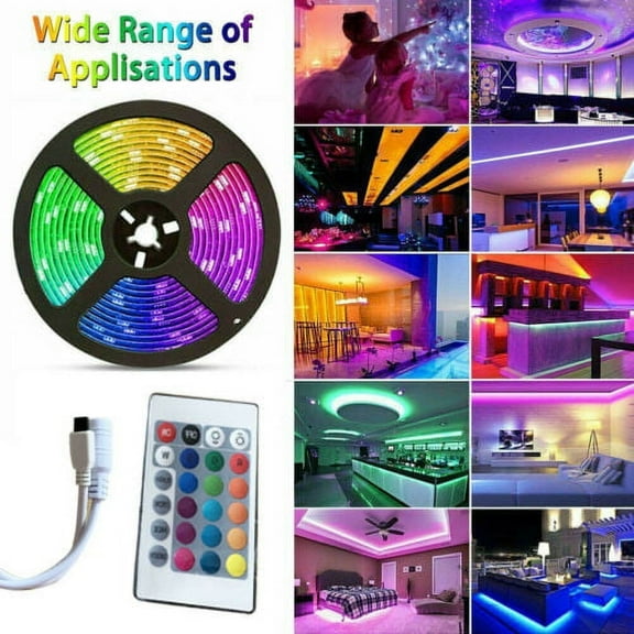 CHUSYYRAY 2538 RGB LED Light Strip Colour Changing Christmas Decoration Xmas Gift 16ft/5m