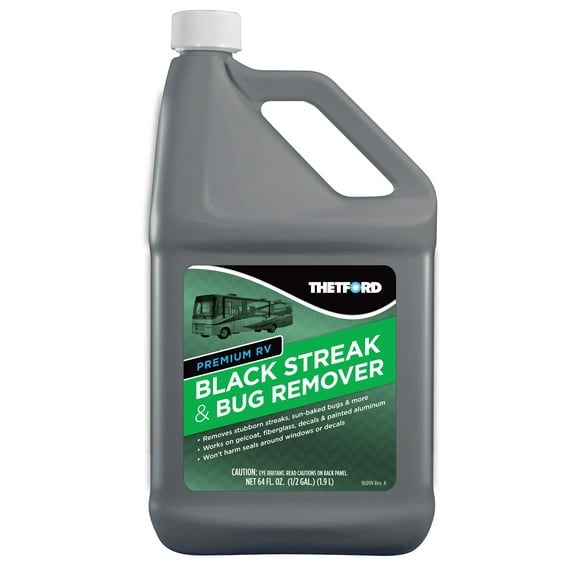 Premium RV Black Streak and Bug Remover - Black Streak Cleaner for RVs / Boats / Cars / Trucks / Vans / Motorcycles - 64 oz - Thetford 96015