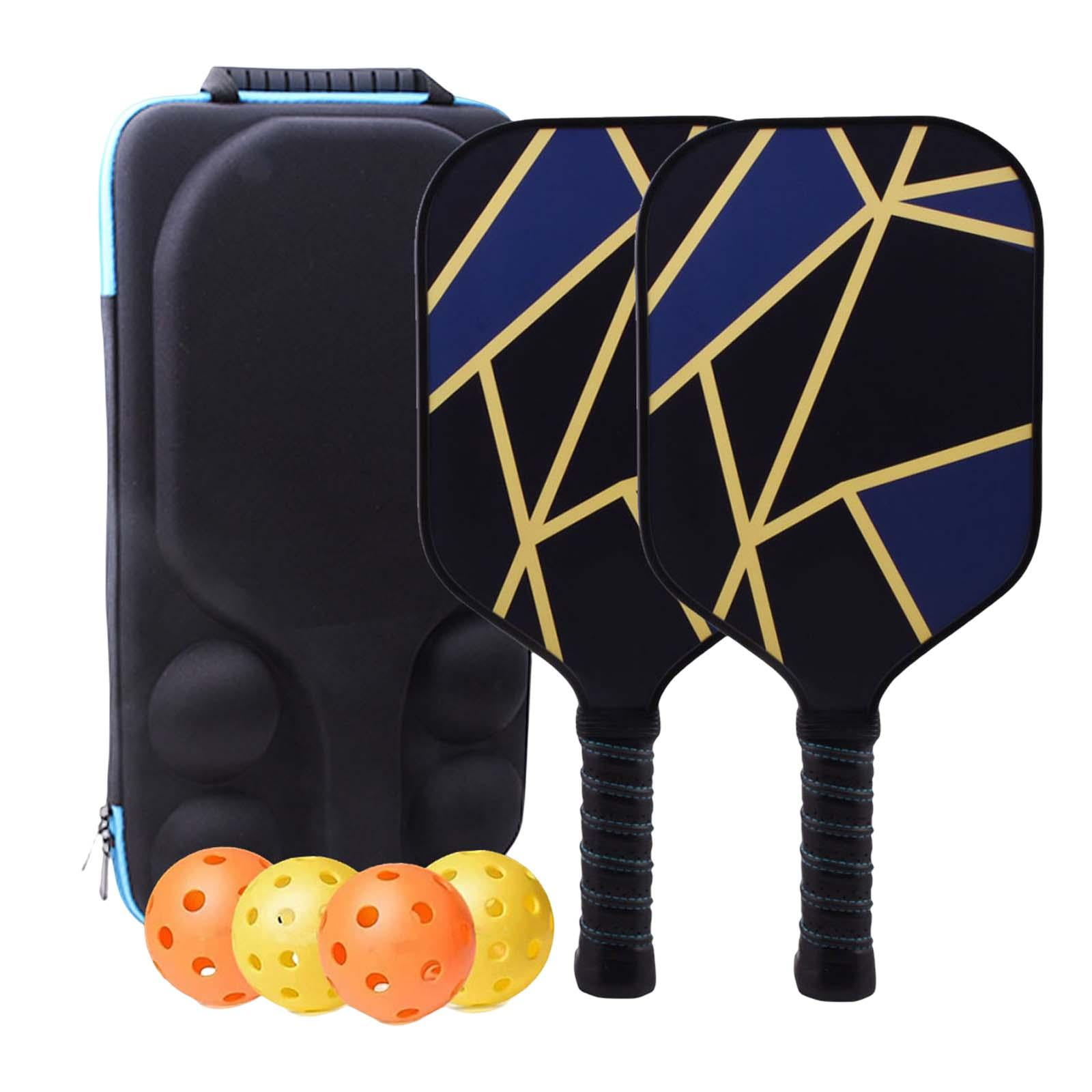 Premium Racquets with Ergonomic Grip W/ 4 Balls Professional Pickleball