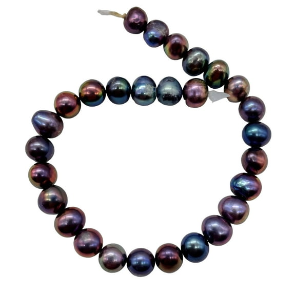 Premium Rainbow Peacock FW Pearl 8 inch Strand | 8x7mm |
