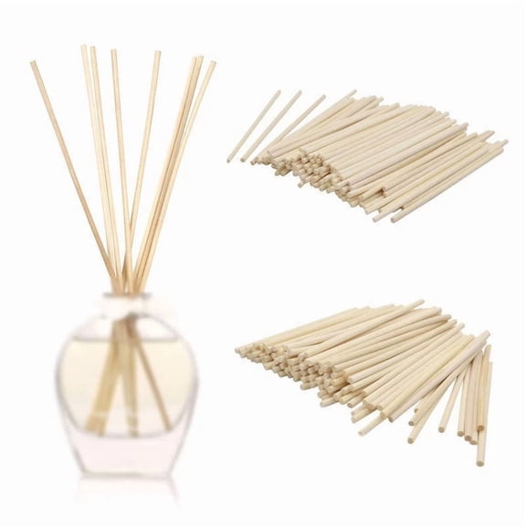 TOYMYTOY 50Pcs Oil Diffuser Reed Sticks Wood Material Beige Color for Aromatherapy
