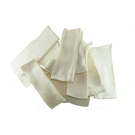 Premium Rawhide Chips (11 lbs - Bulk) Long-Lasting Beef Chews for Dogs, Boost Oral Health by 123 Treats