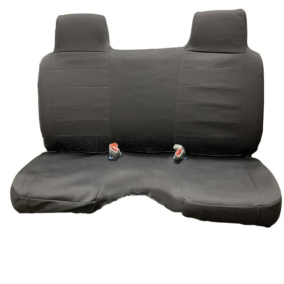 Premium Rcab Xcab Tacoma Bench (Black) Seat Cover Neoprene durable nylon polyester Small Notched Cushion