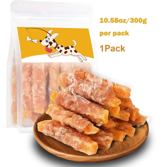 Premium Real Chicken Wrapped Sweet Potato Dog Treats! Perfect for Training and Dental Health- Suitable for Small, Medium & Large Breeds