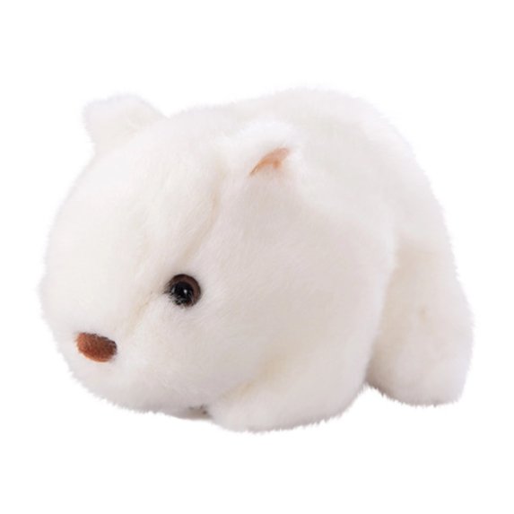 Premium Realistic Hamster Plush Toy Soft Stuffed Animal for Kids Cute Kawaii Small Hamster White