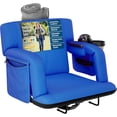 thumbnail image 1 of Premium Reclining Stadium Seat for Bleachers with Back Support Waterproof Portable Chair with 6 Adjustable Positions & Storage Pockets, 1 of 7