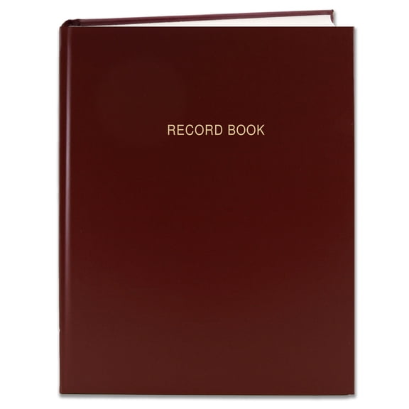 Premium Record Journal, 240 Pages 8'' x 10'', Burgundy Durable Cover, Section Sewn Binding, Owner Information Fields
