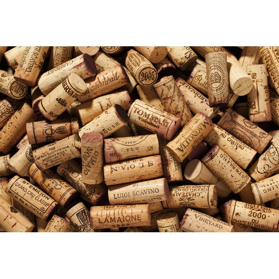 Premium Recycled Corks, Natural Wine Corks From Around the World - 100 Count