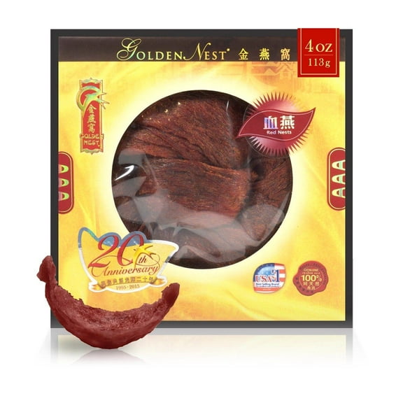 Premium Red Bird's Nest AAA - 113 grams (4 Oz.)
