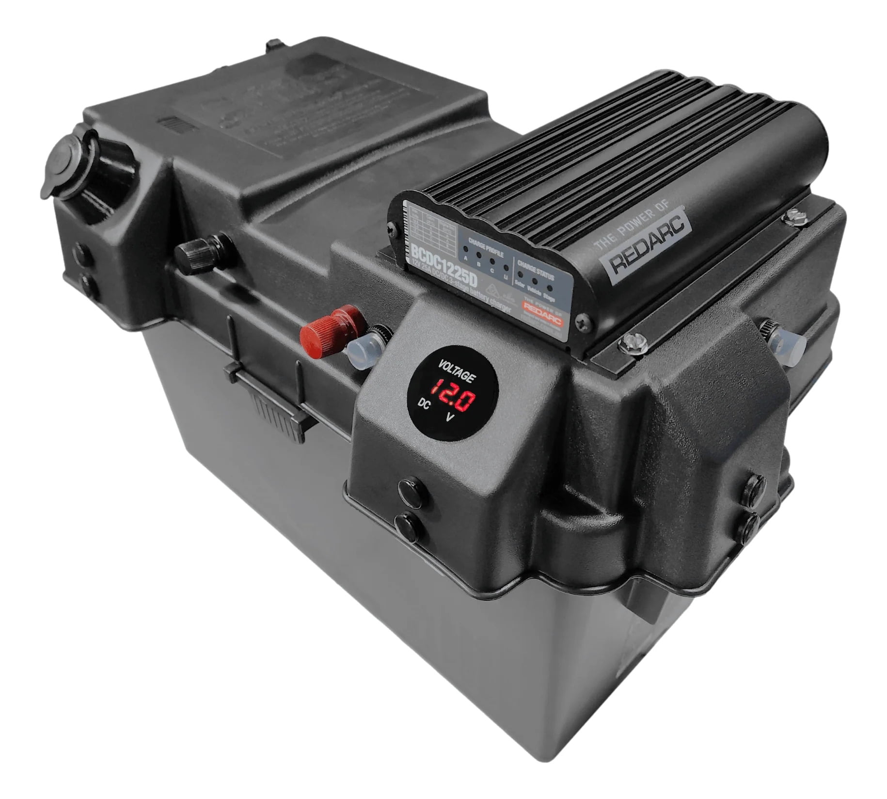 Premium Redarc Overlanding Solar Generator Battery Box for 12V AGM, SLA, or Lithium (LiFePO4