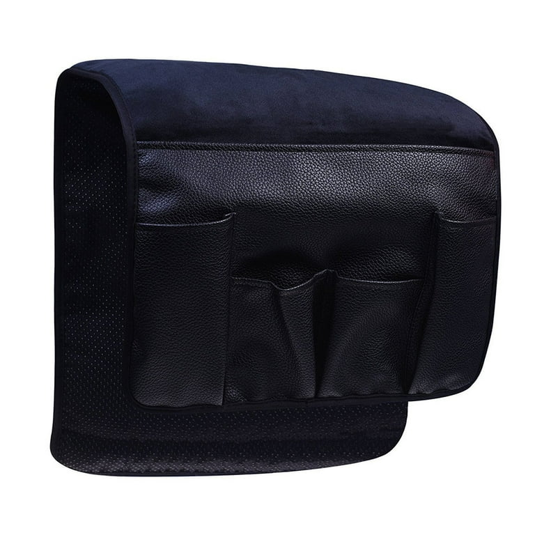 RnemiTe-amo Anti-slip Sofa Armrest Organizer, Velvet Leather Caddy