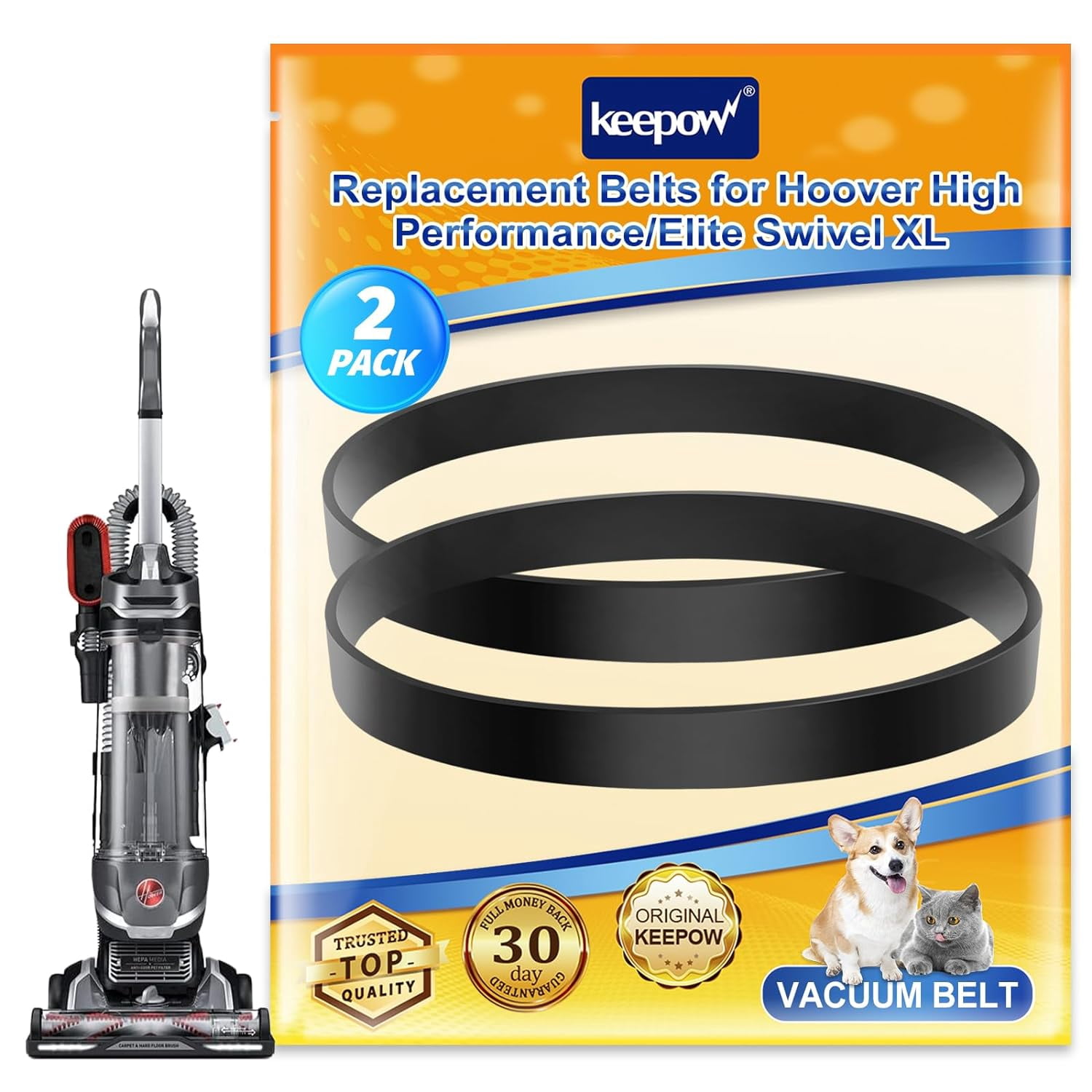 VideoPUP 2-Pack Replacement Vacuum Belts For Hoover UH70100 Series - Compatible With Part 38528033 - View #5
