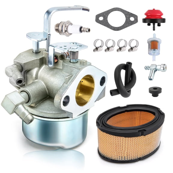 Premium Replacement Carburetor (Fits 640152 Compatible Applications) - For 8-10HP Vertical Shaft Small Engines, Includes Air Filter & Spark Plug Kit