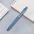thumbnail image 1 of Premium Retractable Gel Ink Pen, Solid Color Minimalist Fast Drying Ballpoint Pen with 0.5mm Anti-fall Bullet-Shaped Nib for Journaling Office Exam Student Pen Business Signature, Blue, 1 of 5